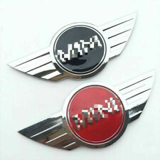 Black Red MINI Cooper CLUBMAN S FRONT HOOD Emblem Badge stickers R50 R52 R57 R58 picture