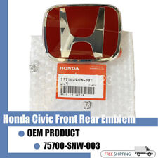 1X Honda 06-15 Civic 4DR Sedan FiT JDM RED H Type R Front Emblem badge logo picture