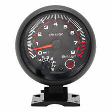 Universal Car Tachometer Tacho Gauge Meter LED Light 0-8000 RPM 12V USA 3.75” picture