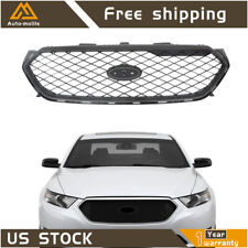 For 2013 14 15 16 17-2019 Ford Taurus Black Mesh Front Bumper Upper Grille Trim picture
