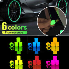 4x Universal Glow In Dark Car Tire Valve Stem Cap Luminous Tire Valve Caps Cover picture