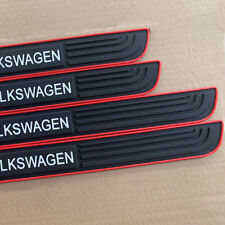 For Volkswagen 4PCS Black Rubber Car Door Scuff Sill Cover Panel Step Protectors picture
