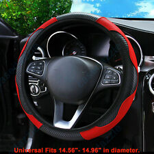Car Accessories Steering Wheel Cover Black Leather Anti-slip 15''/38cm Universal picture