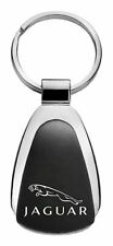Jaguar Keychain & Key Ring – Chrome with Black Teardrop Key Chain KCK.JAG picture