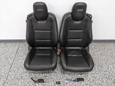2010-2015 Camaro SS Seats Pair Black Leather Power 8 Way Heated w/ Pigtails picture