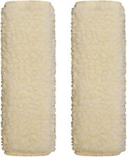 Sojoy Seat Belt Cover Simulated Sheepskin Shoulder Pads 1 Pair (Beige & Cream) picture