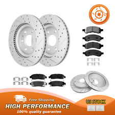 Front & Rear Rotors + Brake Pads Kit For Chevy Traverse GMC Acadia Buick Enclave picture
