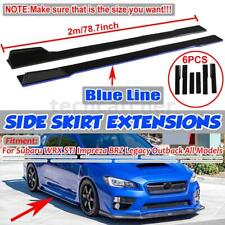 78.7'' Side Skirts Rocker Panel Bottom Line Blue For Subaru WRX STI Impreza BRZ picture