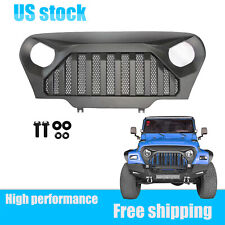 For 1997-2006 Jeep Wrangler TJ Matte Black Front Gladiator Grill Grille W/Mesh picture