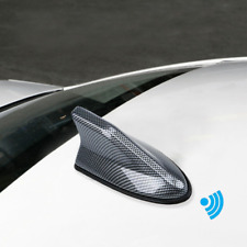 1x Car Carbon Fiber Shark Fin Roof Antenna Radio AM/FM Signal Aerial Accessories picture