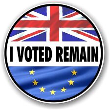 2pcs Brexit I VOTED REMAIN Slogan Referendum Union Jack & EU Flag car sticker picture