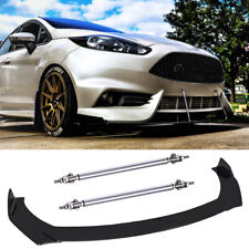 For Ford Fiesta RS ST Gloss Front Bumper Lip Splitter Body Kit +2x Splitter Rods picture