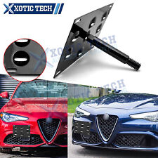 Bumper Black Tow Hook License Plate Mount Bracket For 2017-up Alfa Romeo Giulia picture