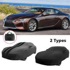 Black/Grey Car Cover Stretch Satin Scratch Dust Proof Indoor For LEXUS LF-A  SC picture