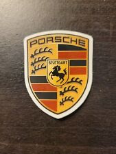 Porsche Crest Glossy Sticker 2 inch Height X 2.5 Inch Width Adhesive Decal picture