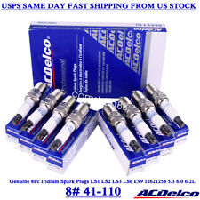 8PCS 41-110 12621258 Iridium Spark Plugs For Ac Delco GMC Chevy Hummer Buick picture