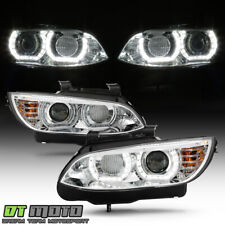 2007-2010 BMW E92 E93 328i Coupe HID w/AFS LED 3D Halo DRL Headlights Headlamps picture
