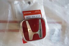 NSX S2000 Prelude RSX Front Rear Honda JDM Red H Emblem Badge Type R AP1 AP2 BB7 picture