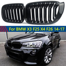 For BMW X3 X4 F25 F26 2014 2015 2016 2017 Front Bumper Gloss Black Kidney Grille picture