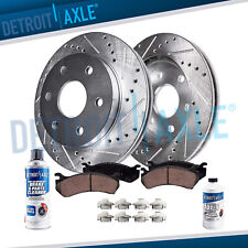 Front Drilled Rotors + Brake Pad for Chevy GMC Tahoe Yukon Silverado Sierra 1500 picture