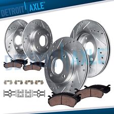 262mm Front 239mm Rear Drilled Rotors Ceramic Brake Pads for Honda Integra Civic picture