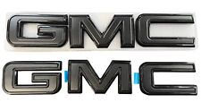 NEW Front & Rear Emblem Black Fit For 2019-2022 GMC Sierra 1500 2500HD 3500HD picture