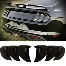 Rear Tail Light Lamp Cover Trim For 2018-2022 Ford Mustang Glossy Black Look  picture