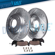 Front Drilled Disc Brake Rotors + Brake Pads for Honda Civic Insight Acura EL picture