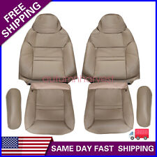 For 2000 2001 Ford Excursion Limited Front Leather Seat Cover Tan picture