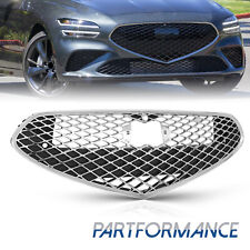 For 2022-23 Genesis G70 Sport Front Upper Grille Chrome W/ Camera Hole Grill g70 picture