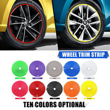 26Ft Rubber Car Wheel Hub Rim Edge Protector Ring Tire Guard Sticker Line Strip picture