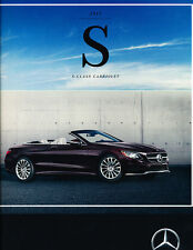 2017 Mercedes Benz S-Class Cabriolet AMG 32-page Sales Brochure Catalog S550 S63 picture