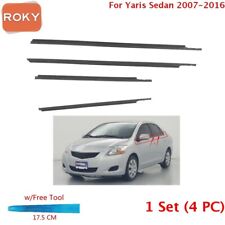 4PC For Yaris Sedan 2007-2016 Window weatherstrip Sweep Belt Seals Black w/Tool picture