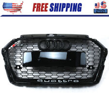 For Audi A3 S3 2017-2019 RS3 Style Grille Front Hood Henycomb Bumper Grill Black picture