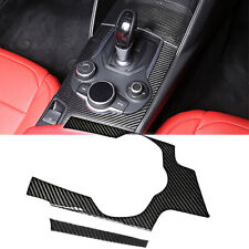 Interior Real Carbon Fiber Gear Shift Box Panel Trim Decal For Alfa Romeo Giulia picture