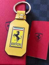 Genuine Ferrari Leather Trademark GT keyring in Yellow Super RARE 270034912  picture