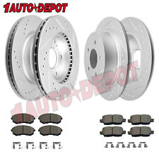 Front Rear Drilled Brake Rotors and Brake Pads for 2007 - 2013 Nissan Altima picture