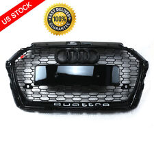 Fits Audi A3 S3 2017-19 Black RS3 Style Grille Front Hood Henycomb Bumper Grill picture
