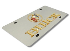 Buick Gold 3D Emblem Premium Chrome Steel License Plate Official Licensed picture