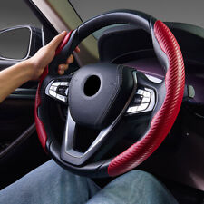 2Pcs Carbon Fiber Car Steering Wheel Cover Non-Slip Booster Accessory Universal picture