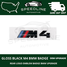 BMW M4 GLOSS BLACK REAR EMBLEM BADGE TRUNK GENUINE OEM NEW - USA SELLER -  picture