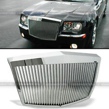 Fits 05-10 300C Chrome Finish Rolls Royce Vertical Phantom Style Hood Grille picture