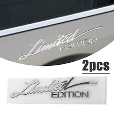 2x Chrome Limited Edition Logo Emblem Badge Metal Sticker Decal Car Accessories picture