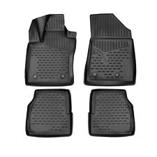 OMAC Floor Mats Liner for Jeep Compass 2017-2024 Black TPE All-Weather 4 Pcs picture