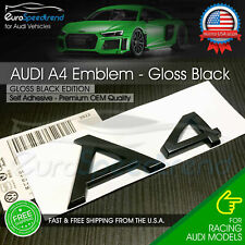 Audi A4 Gloss Black Emblem 3D Rear Trunk Lid Badge OEM S Line Logo Nameplate picture