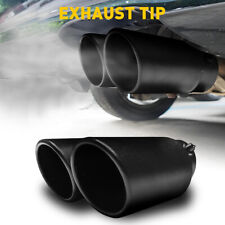 Black Dual Outlet Exhaust Tip Tail Muffler Tip For 1.4