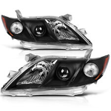 for 2007 2008 2009 Toyota Camry Black Projector Headlights Headlamp Assembly L+R picture