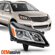 For 2013-2017 Chevy Traverse Halogen Type Chrome Clear Headlight Passenger Right picture