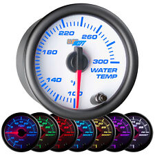 52mm GLOWSHIFT WHITE 7 COLOR COOLANT TEMPERATURE WATER TEMP GAUGE METER picture