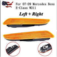 For 2007-2009 Mercedes Benz E-Class W211 Front Bumper Side Marker Light Lamp Kit picture